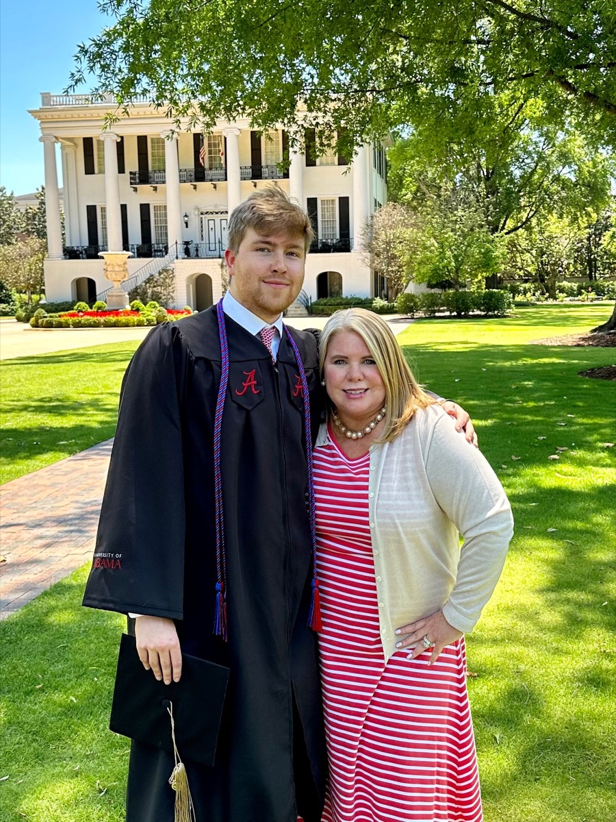 Drew at his University of Alabama graduation